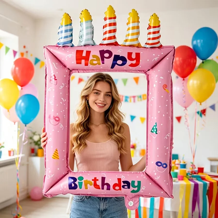 Confetti Balloon Set - 1/2 шт. сине-розовый фольгированный воздушный шар