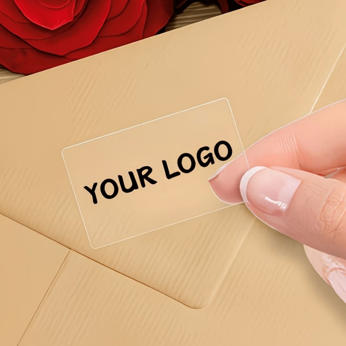 1 прямоугольная наклейка с тек – обзор и цена Wedding Packaging