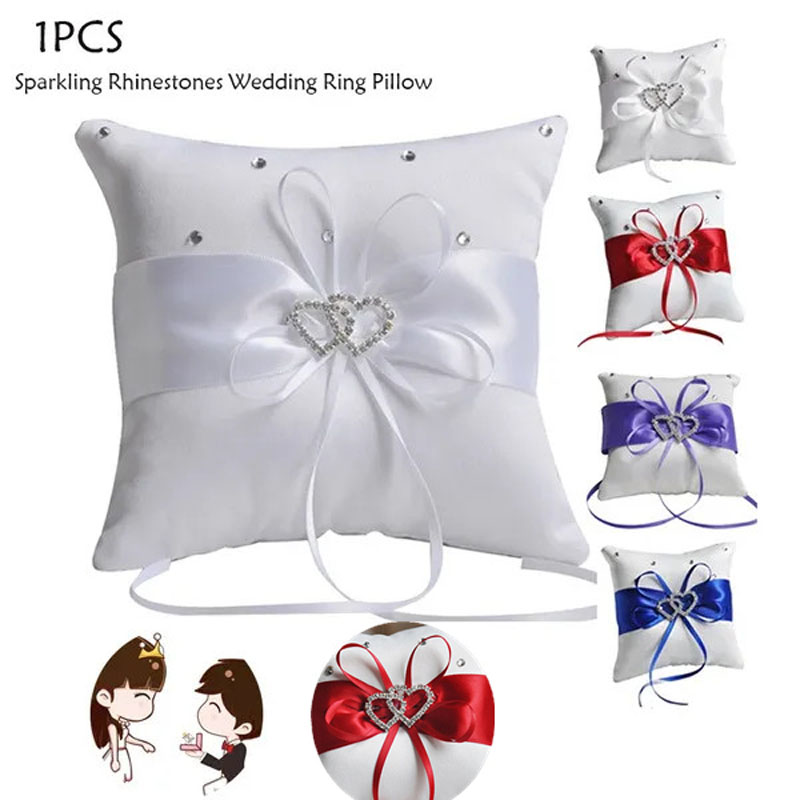 1 шт. 10*10 см сверкающие стра – обзор и цена Ring Bearer Pillow