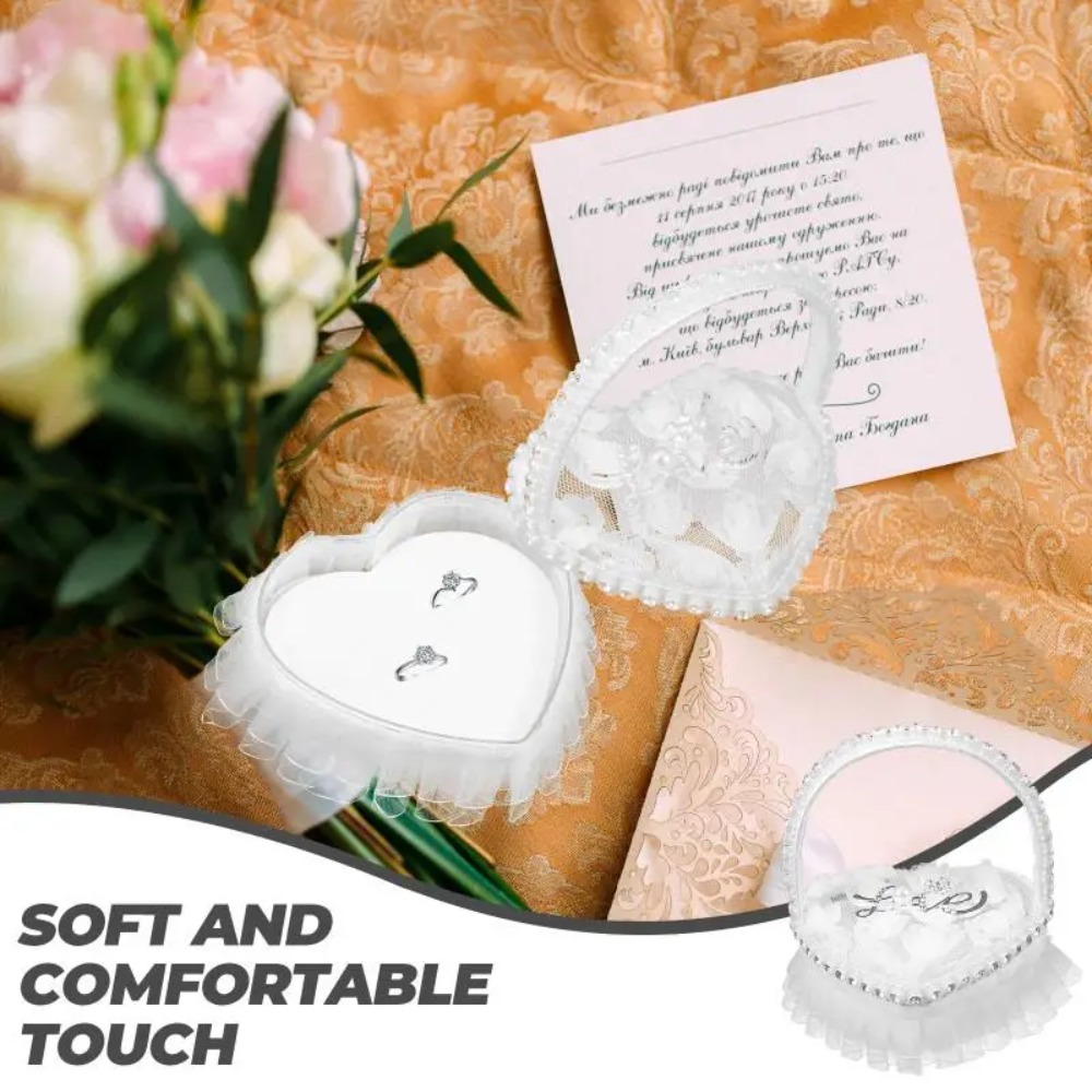 Белая кружевная коробочка для  – обзор и цена Ring Bearer Pillow